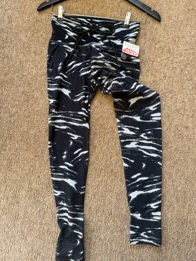 FP Movement by Free People Black and White Patterned Leggings